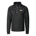 thumbnail image 2 of Men's Cutter & Buck Heather Charcoal Vanderbilt Commodores Big & Tall Mainsail Sweater-Knit Half-Zip Jacket, 2 of 3
