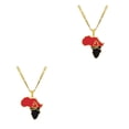 thumbnail image 4 of kurtrusly Élégant Africa Map Pendentif Minimaliste Chaque Occasion Colliers de Style Polyvalent Angola à la Mode 2Set, 4 of 6