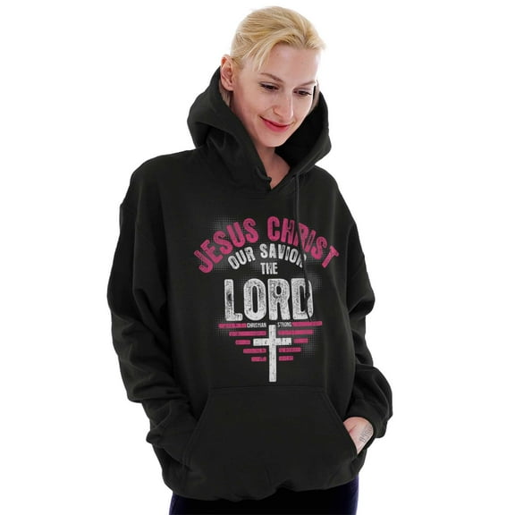 Jesus Christ Our Savior Christian Hoodie Sweatshirt Women Brisco Brands X