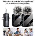 thumbnail image 2 of 3-in-1 Wireless Lavalier Microphone for Camera, iPhone, Android, Microphone for Video Recording Podcast Noise Reduction mic(FMY) 2PCS, 2 of 5