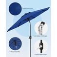 thumbnail image 4 of Bingirl 9FT Outdoor Patio Umbrella, Outdoor Table Umbrella, Market Umbrella, 6 Sturdy Ribs UV Protection Waterproof for Garden, Deck, Backyard, Pool (Tan), 4 of 5