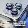 thumbnail image 3 of Dteck Camera Lens Protector for iPhone 16 Pro, Individual Metal Ring 9H Hardness HD Tempered Glass Camera Screen Protector Cover for iPhone 16 Pro,Multicolour, 3 of 5