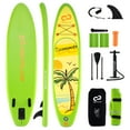 thumbnail image 1 of Goplus Large Inflatable SUP Board, Portable Paddle Board with 5D rings Stand Up Paddle Board for Youth & Adult Green, 1 of 10