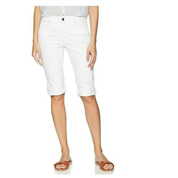 Rafaella Rafaella Womens Weekend Skimmer Denim Bermuda Shorts in