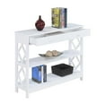 thumbnail image 2 of Pemberly Row Contemporary One-Drawer Console Table in White Wood Finish, 2 of 6