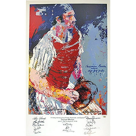 NY Yankees Legends Autographed Leroy Neiman Lithograph