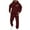 Wine, variant on Jogging Suits for Men 2 Piece Set Letter Graphic Casual Hoodie Sweatshirt and Joggers Sweatpants Sets Fall Winter Long Sleeve Sport Suit with Pocket
