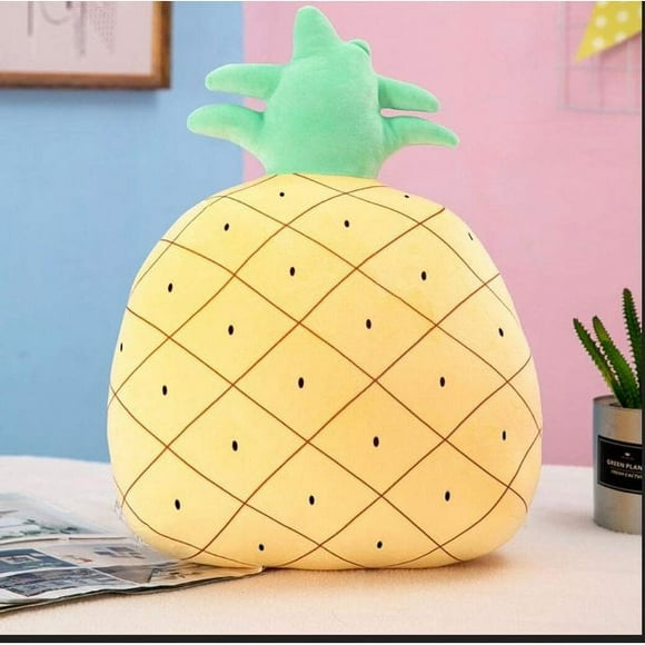 Coussin de Dos en Forme d'Alliance de Fruits Créatif, Peluche Ananas 35cm
