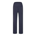 thumbnail image 4 of Lixiuxyad Baggy Wide Leg Pants High Waist Yoga Pants For Women Solid Color Capri Leggings Stretchy Fitness Sports Cropped Tights Blue, 4 of 6