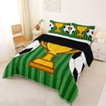 thumbnail image 2 of Erosebridal Cartoon Soccer Trophy Full Size Comforter Sets,Football Sport Games Bedding Sets For Kids,Reversible Black 3 Pieces, 2 of 7