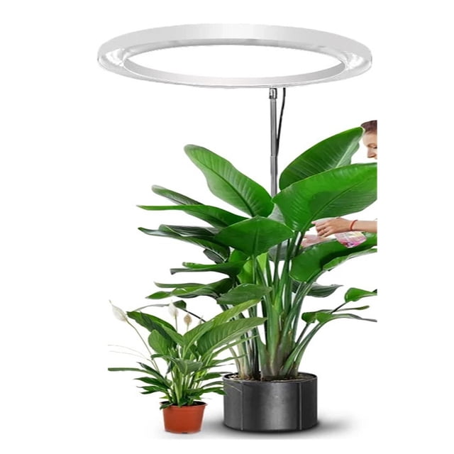 10" LED Ring Grow Lights For Indoor Plants, Full Spectrum Lar Plant Light For Indoor Plants USB Height Adjustable Growing Lamp ,Super Long Life