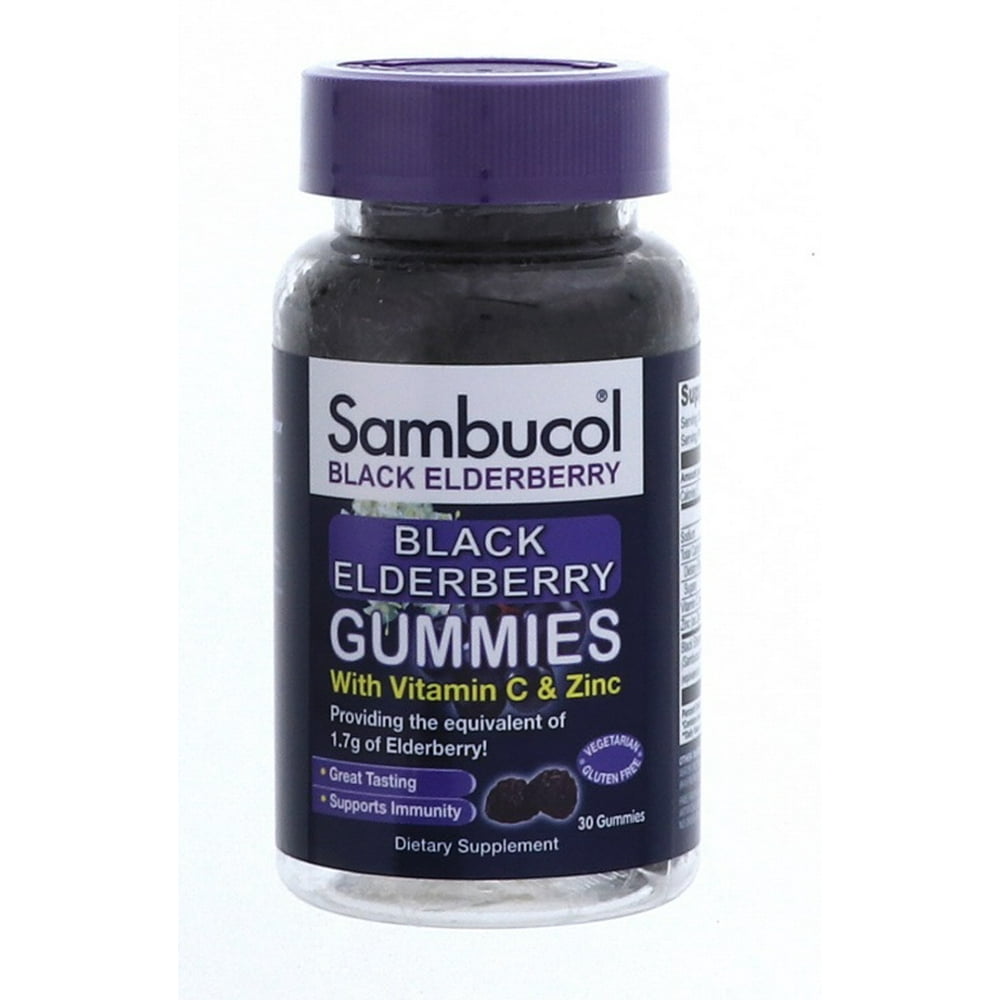 Sambucol Black Elderberry Gummies, 30 Gummies Pack of 3