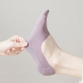 thumbnail image 6 of Kiskick 1 Pair Low Cut Socks Deep Mouth Invisible Anti-slip Pad Ice Silk Hypoallergenic Prevent Heel Loss Breathable Women Non-slip Invisible Yoga Running Socks for Everyday Life, 6 of 7