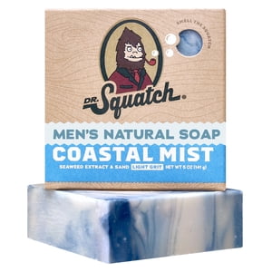 Dr. Squatch Natural Bar Soap Coastal Mist, 5 oz