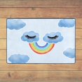 thumbnail image 5 of XMXY Cloud Rainbow Eyelashes Area Rugs Doormat Outdoor Entrance , Facecloth Non-slip Floor Mat Rug for Living Room Kitchen Sink Area Indoor 72"x48", 5 of 9