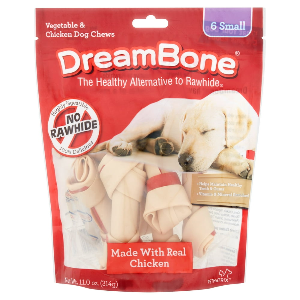 DreamBone Small Vegetable & Chicken Dog Chews, 6 Count