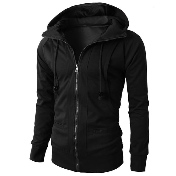 AOOCHASLIY Fall Clothes Fashion Mens Winter Long Sleeve Sport Zipper Hoodie Pullover Blouse Tops