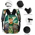 thumbnail image 3 of 3-PieceW-W-E John Cena Large Capacity Anime Backpack with Lunch Bag & Pen Case | Casual Schoolbag for Travel, Outdoor, Fashion Daypack, 3 of 8