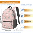 thumbnail image 3 of Unicorn and Rainbow Pink Pattern 17" Waterproof Oxford School Backpacks for Teens, S-Shape Padded Straps, for School, Travel, Hiking, Camping, 3 of 5