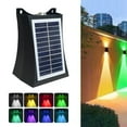 thumbnail image 3 of Anckoeil Solar Up and Down Light-Emitting Wall Lamp Outdoor Watertight Garden Wall Lamp Led Garden Home Wall Washer Night Light Warm Light Colored Light, 3 of 7