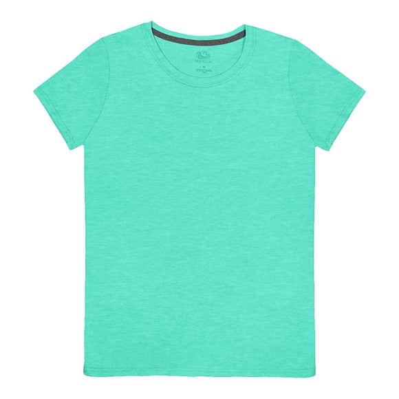Playera Fruit of the Loom para Mujer, Manga Corta Cuello Redondo, Verde, Talla M