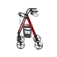 thumbnail image 2 of Andadera Rollator de Lujo Plegable Fabricada en Aluminio Reforzado Duradero y Resistente, Ruedas Delanteras Ajustables (Llanta de 8”) (Rojo), 2 of 8