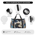 thumbnail image 4 of Rocae Exotic Blue Cat Print Hand Travel Bag Travel Duffel Bag and Fitness Bag, Women's Waterproof Weekend Tote, Men's Travel and Fitness Essentials, 4 of 7
