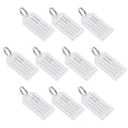 thumbnail image 1 of Uxcell 56x29mm Plastic Key Tags with Split Keyring White 10 Count, 1 of 4