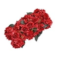 thumbnail image 4 of Artificial Panel, Rose Wall, Red Silk Roses Flower Panels, Romantic Background Backdrop for Wedding Party 52cmx28cm, 4 of 9