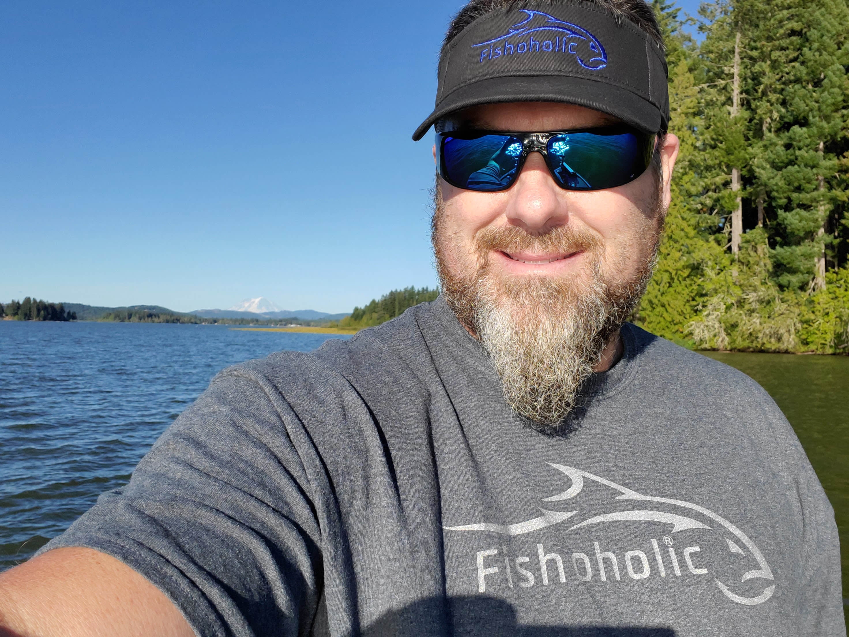 Fishoholic Polarized Fishing Sunglasses -5 Color Options- w Free Case and Pouch - UV400 Fishing Gift (GB-BLU)