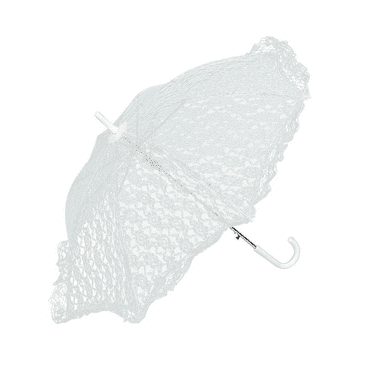 Fun Express White Lace Parasol Umbrella, Wedding Accessories great for bridesmaids and flower girls, Photo Prop