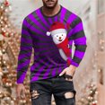 thumbnail image 1 of Blusas y camisas de manga larga con cuello redondo para hombre, estilo casual, cuello redondo, manga larga, camiseta estampada de Halloween, blusa de poliéster para hombre., 1 of 5