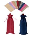thumbnail image 3 of Shisuyan 2 Pcs Housse de Bouteille de Vin Rouge Emballage de Vin Réutilisable Emballage de Bouteille Sac-Cadeau (Rouge Vin Profond et Bleu Foncé), 3 of 8