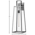 thumbnail image 6 of 82005AL Lark Hugh - 1 Light Large Outdoor Wall Lantern In Transitional Style-25 Inches Tall and 8.5 Inches Wide-Antique Brushed Aluminum/Black Finish, 6 of 13