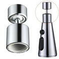 thumbnail image 2 of 360° Kitchen Sink Faucet Tap Water Spray Head Swivel Extender Nozzle Adapter, 2 of 6