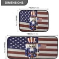 thumbnail image 2 of SKYSONIC Wooden Nutcracker Figurine Dressed As Uncle Sam Holding American Flag with American Flag Kitchen Mats and Rugs Floor Runner Area Rug Washable Carpetay 20"x28", 2 of 7