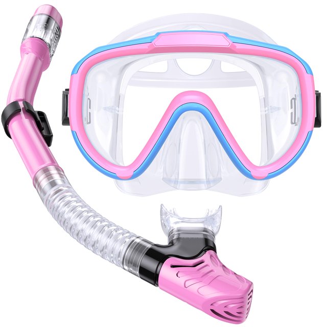 Set de Snorkel Seovediary para Niños con Cristal Panorámico Antivaho 4-16 años