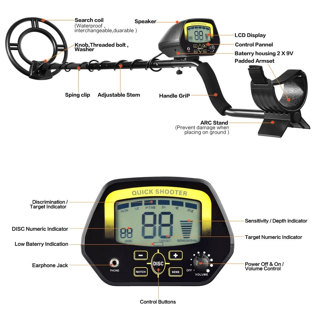 MD-3030 Portable Underground Metal Detector MD3030 Treasure Hunter Gold Digger Finder LCD Display Waterproof