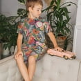 thumbnail image 4 of Fotbe Tropical Fruit Pijama Estampada de 2 Piezas para Niños – Ropa de Dormir de Manga Corta Cómoda para Niños y Niñas, Camiseta y Shorts de Algodón-Medium, 4 of 6