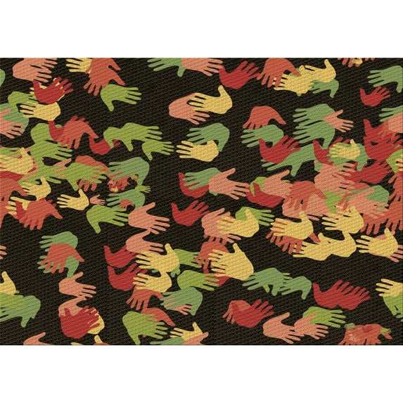 Ahgly Company Machine Washable Indoor Rectangle Transitional Night Red Area Rugs, 4' x 6'