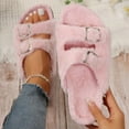 thumbnail image 4 of Women's Strappy Lightweight Comfortable Breathable Adjustable Buckle Cork Footbed Sliding Sandals, 4 of 9