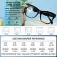 thumbnail image 5 of MARE AZZURO Oversized Reading Glasses Women Big Square Readers 100 150 200 250 300 350 (Black-brown, 2.50), 5 of 7