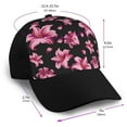 thumbnail image 2 of Yiaed Lilies Flowers Print Baseball Cap Dad Hat Polo Style Plain Blank Adjustable Size, 2 of 5
