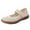Beige 2, variant on Wensltd Women's Flat Casual Shoes Fashion Solid Color Breathable Round Toe Closed Toe Slip-on Shoes Beige