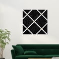 thumbnail image 2 of Wynwood Studio Canvas Black and White Crushed Velvet Abstract Geometric Wall Art Canvas Print Black 30x30, 2 of 3