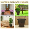 thumbnail image 5 of Sunnydaze Arabella 16" x 16" x 13.5" Round Rust Polyresin Outdoor Planter Pot 2-Count, 5 of 8