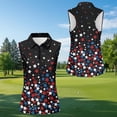 thumbnail image 5 of Jeiento 4Th of July His and Hers Matching Outfits Womens Sleeveless Golf Shirts Patriotic Star Golf Shirt for Men Moisture Wicking Golf Tops for Tennis Athletic Workout Running, Women's M, 5 of 7