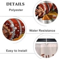 thumbnail image 5 of Happy Thanksgiving Shower Curtain Fallen Maples Funny Turkey Black and White Buffalo Feast Shower Curtain with Hooks for Bathroom Bath Bathtubs Fabric Waterproof with Hooks 36x72 Inches, 5 of 6