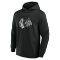 thumbnail image 2 of Men's Fanatics Black Chicago Blackhawks Elements Blaze Tri-Blend Long Sleeve Hoodie T-Shirt, 2 of 3