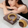 thumbnail image 5 of Rvusndi Bracelets for Women Adult Gold Bracelets Flat Sideways Bracelet Jewelry with Exquisite Style Birthday Gifts, 5 of 6